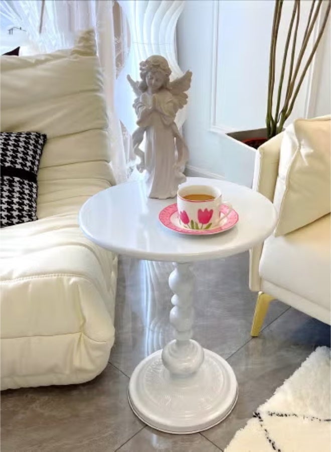EXCLIFE Sofa side table, simple small coffee table, bedside round table, coffee table, suitable for living room, bedroom, office - Image 2