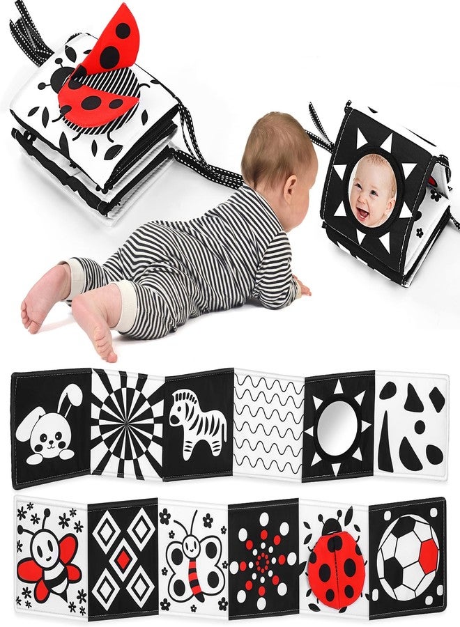 AJsupojouet Newborn Black and White High Contrast Baby Book for 0-3 Months Brain Development, Tummy Time Sensory Infant Toys, Montessori Essentials for 0-6-12 Months Gifts - Image 1