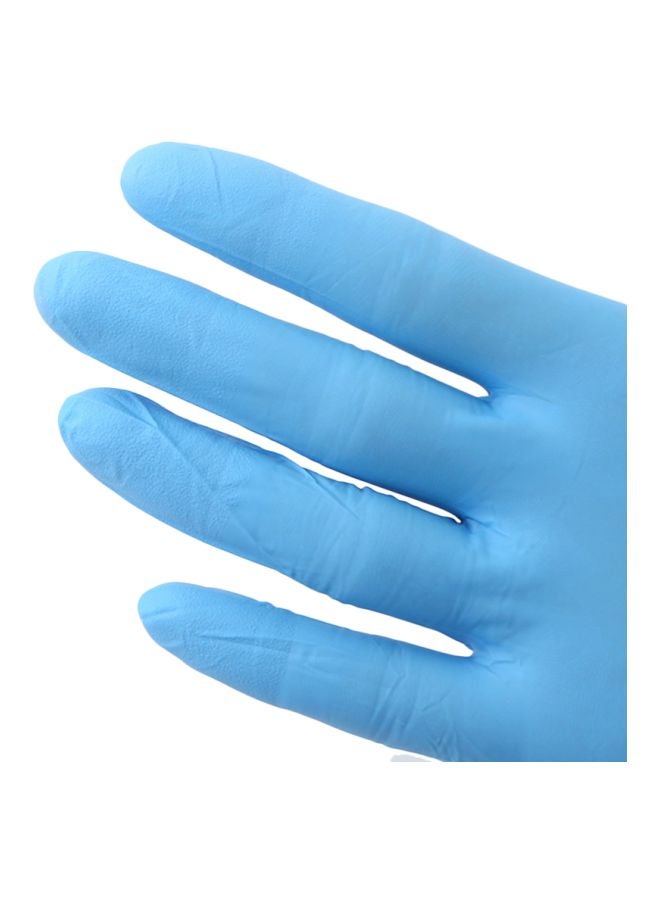 100-Piece Industrial Rubber Gloves Sky Blue M - Image 4