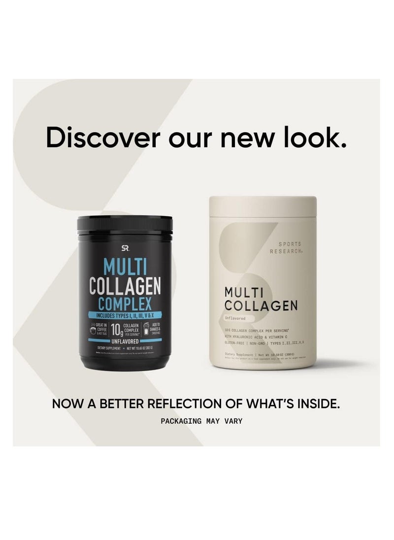 SPORTS RESEARCH - Multi Collagen Complex Type I, II, III, V, X Unflavored 300 g - Image 1