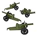 Tim Mee Toy TimMee M3 Artillery OD Green 4pc Plastic Army Men Cannon Playset Made in USA - Image 2