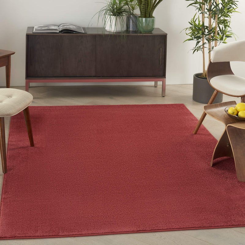 Nourison Essentials IndoorOutdoor Brick Red 6 x 9 Area Rug Easy Cleaning Non Shedding Bed Room Living Room Dining Room Backyard Deck Patio 6x9