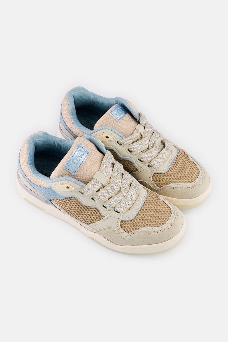 XOXO Women Textile Upper Lace Up Casual Shoes, Multicolor - Image 3