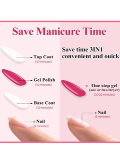 Remy Belle Remy Belle One Step Gel Set 3x10 ml, Gel Polish Top Base Coat 3 in 1, Soak Off LED UV Gel Polish  - Image 4