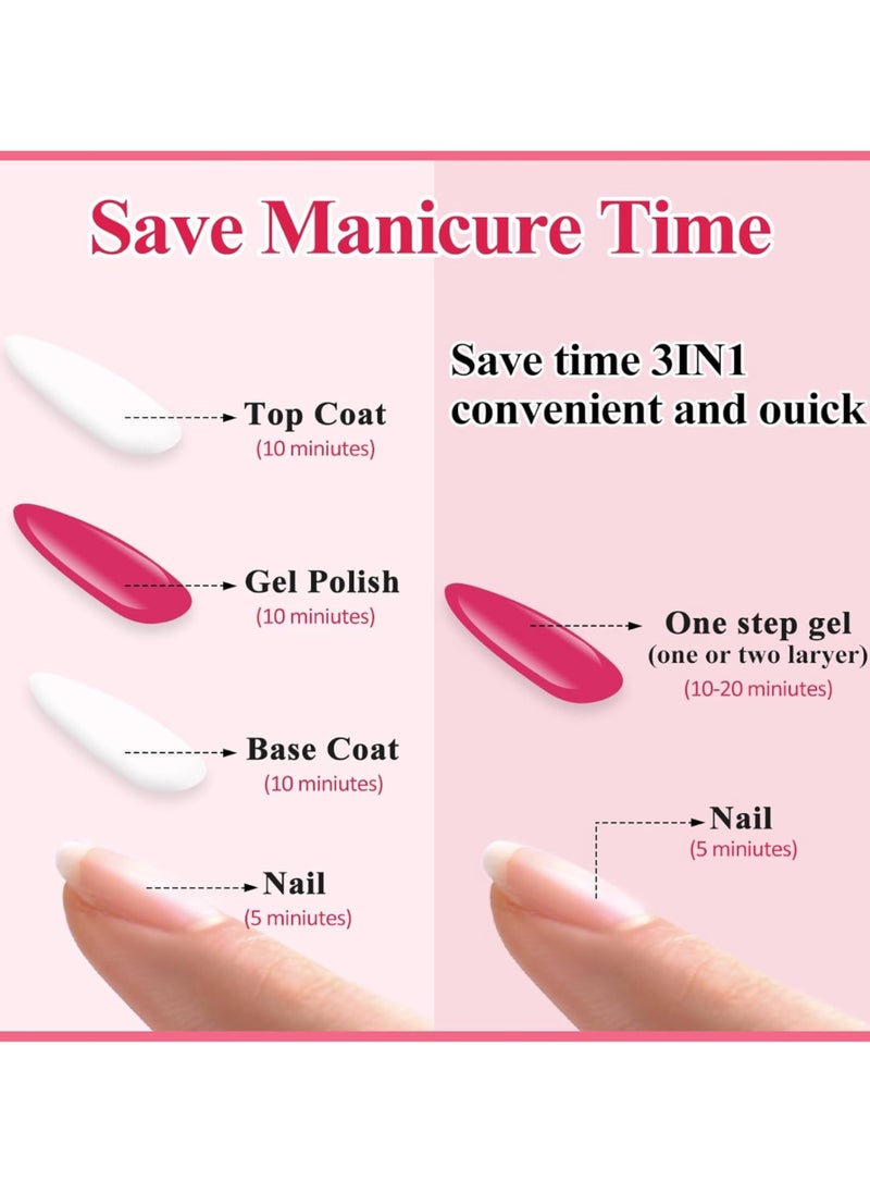 Remy Belle Remy Belle One Step Gel Set 3x10 ml, Gel Polish Top Base Coat 3 in 1, Soak Off LED UV Gel Polish  - Image 4