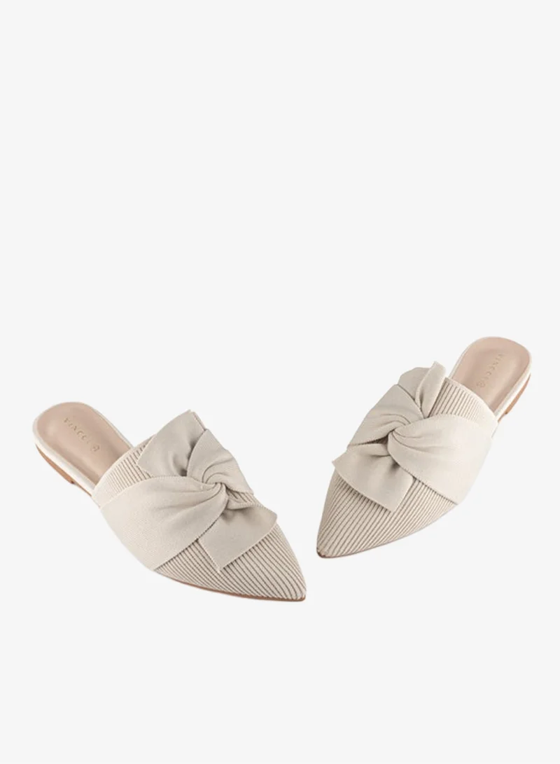 Vincci Beige Women Pointed Toe Low Heel Sandals for Women | Best Price UAE