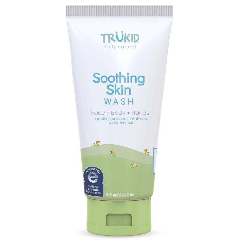 TruKid Kids Body Wash â€“ Natural, Unscented Face, Body & Hand Wash for Sensitive Skin - NEA-Accepted for Eczema â€“ Dermatologist Tested, Non-Toxic, Tear-Free Baby Bath Essential, 8 fl oz - Image 1