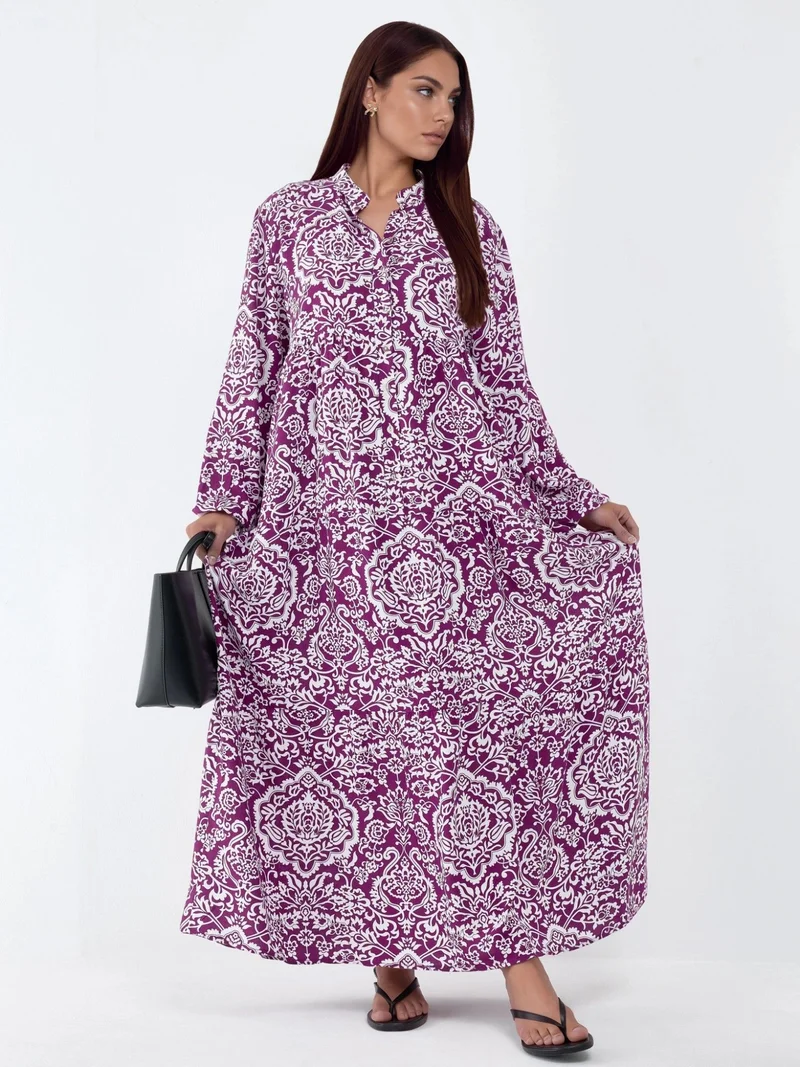 هيكاب Comfortable Patterned Maxi Dress