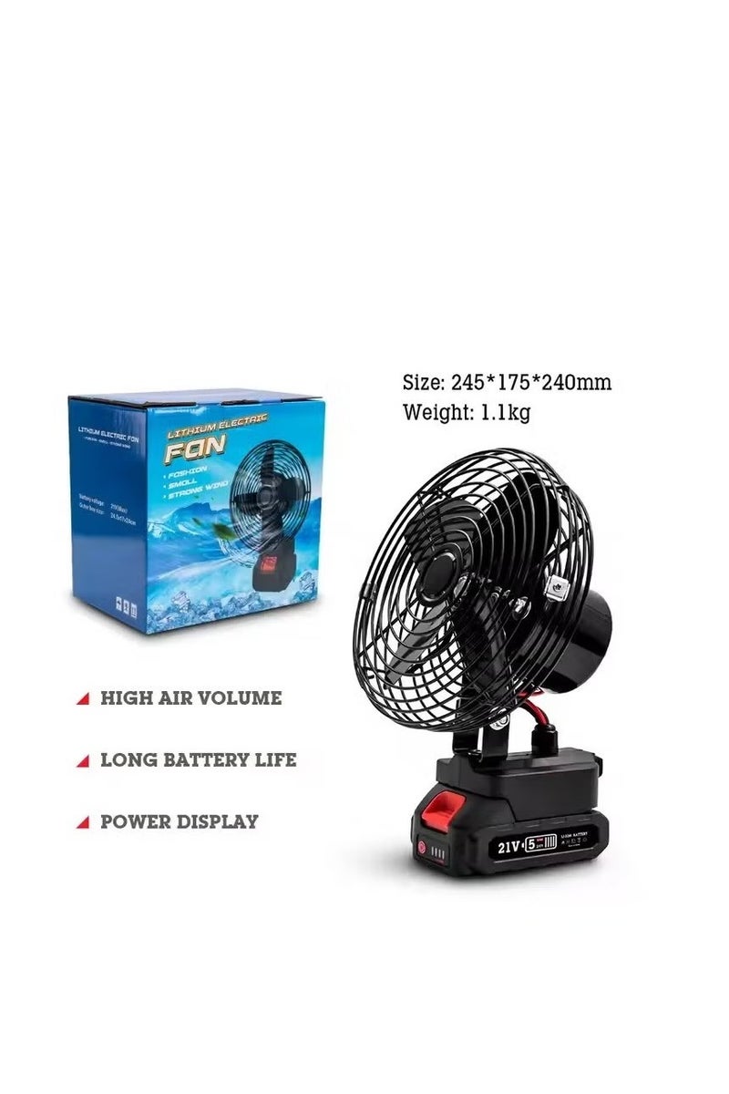 Edon Portable Wireless Rechargeable Fan For Makita 21v Max Li-Ion Battery, Outdoor High Power Fan, High Power Outdoor Desktop Cooling Fan Table Fan - Image 3