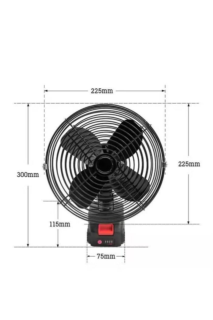 Edon Portable Wireless Rechargeable Fan For Makita 21v Max Li-Ion Battery, Outdoor High Power Fan, High Power Outdoor Desktop Cooling Fan Table Fan - Image 2