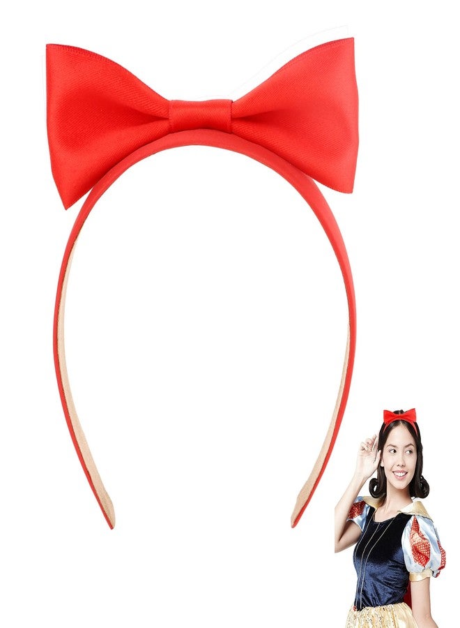 Semato رباط رأس سماتو الأحمر للفتيات - رباط شعر مزين Bow - إكسسوارات شعر للفتيات الصغيرات - Image 1