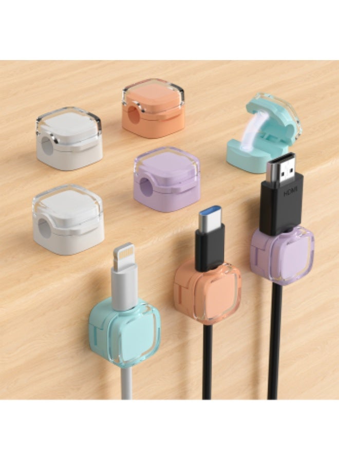 Magnetic Cable Clips, Adjustable Cord Holder Management, Adhesive Wire Keeper Organizer for Home Office Desk Phone PC Car Wall Desktop Nightstand Appliance - Image 1
