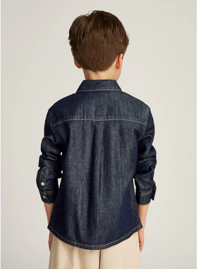 كالفن كلاين جينز قميص تينسل عادي للأطفال - Image 2