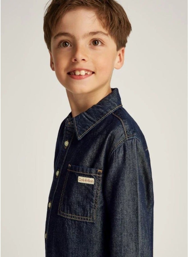 كالفن كلاين جينز قميص تينسل عادي للأطفال - Image 3