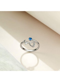 Sterling Silver Heartbeat Ekg Stethoscope Ring Embellished With Simulated Sapphire Birthstone Crystal From Austria Medical Jewelry For Doctor Nurse Medical Student Rn Nurse Gifts For Women - pzsku/Z78CD7004C1A1AAB0D1A6Z/45/_/1714988007/e75fff9d-3945-4ed3-a509-4a320e4707c2