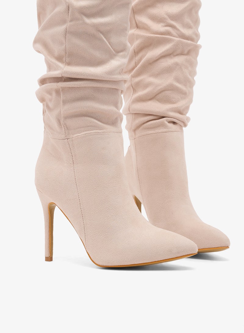 جينجر أحذية برقبة عالية بكعب مدبب مدبب - Image 4