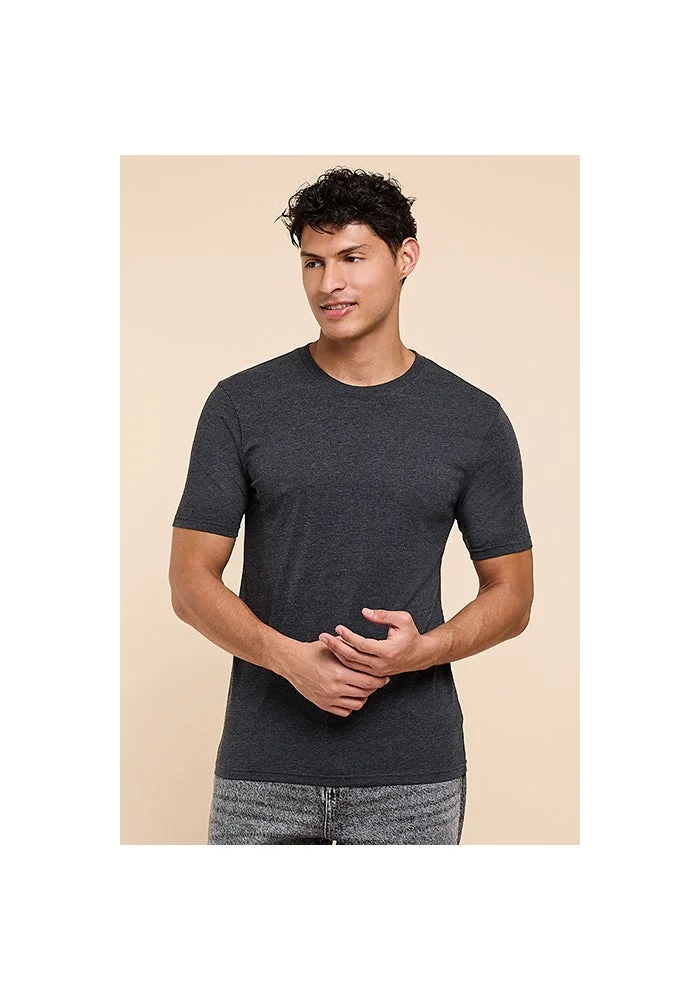 R&b Solid T-Shirt with Crew Neck and Short Sleeves