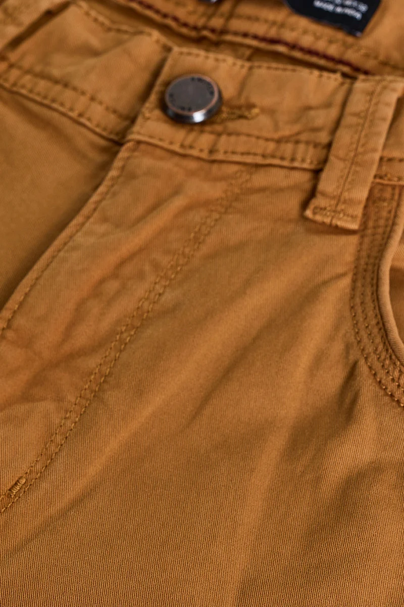 SNITCH Brown 5 Pocket Chinos