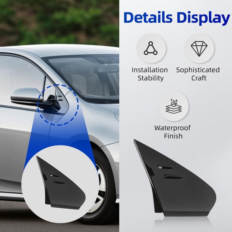 KACEPAR Side Door Rearview Triangle Trim Panel for Toyota Prius 2016-2020 - Right Side - Image 5