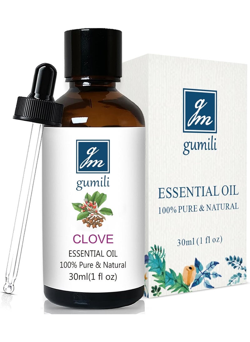 gm gumili Clove Oil Essential Oil for Home Diffuser Skin Hair Massage - 30ml/1 oz 