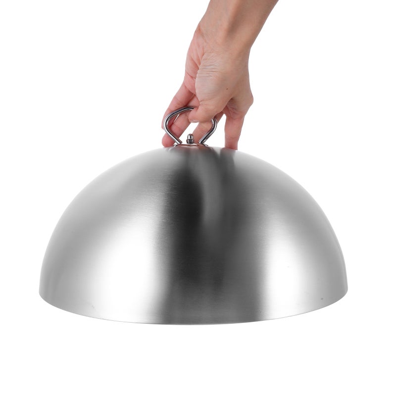 1Pc Stainless Steel Steak Cover Restaurant Food Cover Handle Food Lid - Image 3