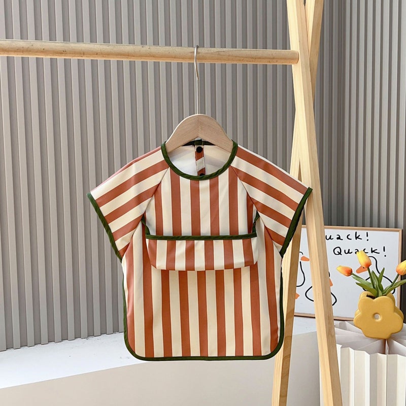 Baby Waterproof PU Feeding Bib Apron Nordic style 