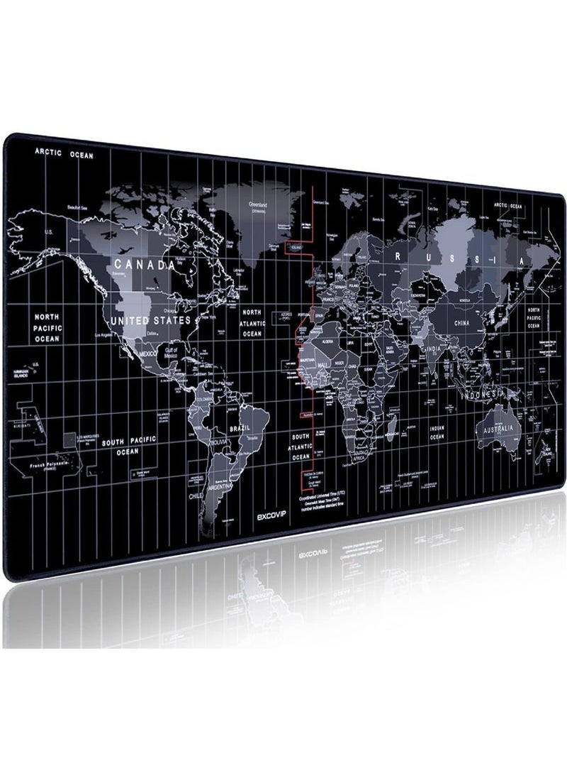 Captaintech World Map Design Mouse Pad (900x400x3mm) - Extra Large Non-Slip Desk Mat for Keyboard & Mouse | Premium Gaming/Office Surface (Upgraded Edition)  - Image 1