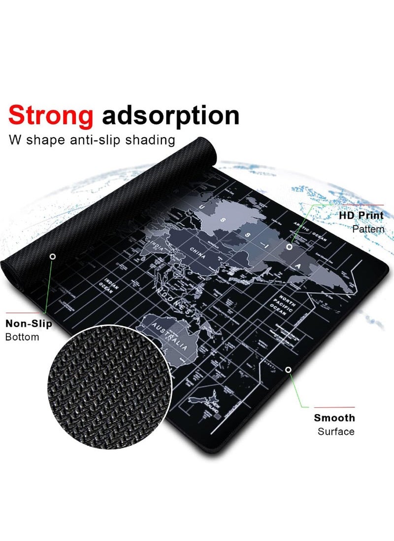 Captaintech World Map Design Mouse Pad (900x400x3mm) - Extra Large Non-Slip Desk Mat for Keyboard & Mouse | Premium Gaming/Office Surface (Upgraded Edition)  - Image 4