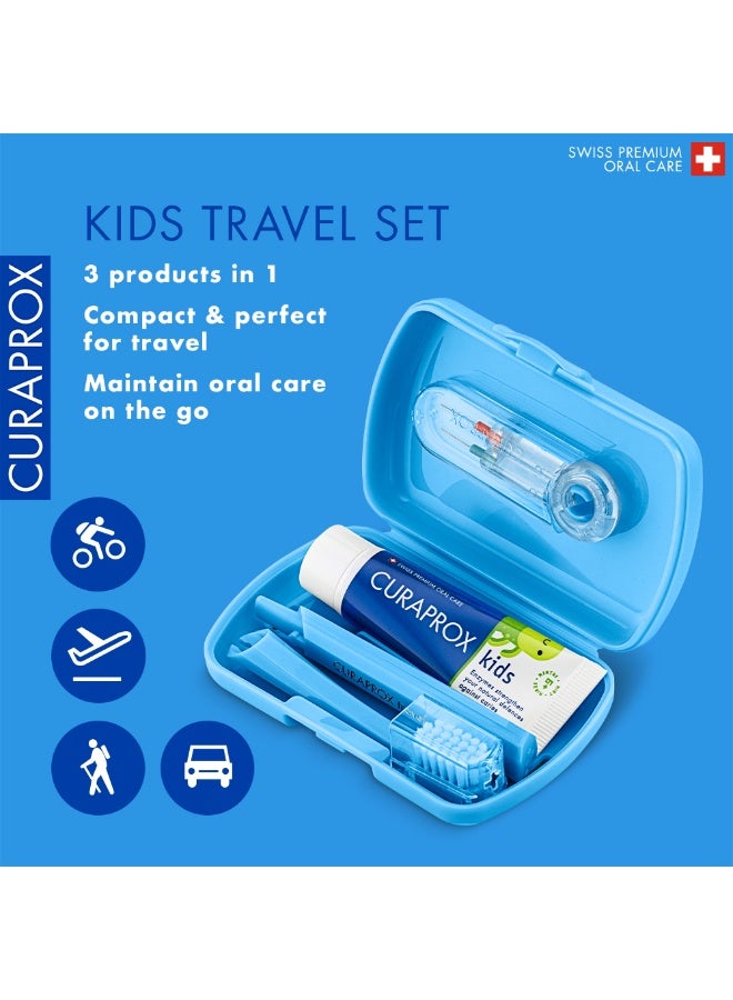 Curaprox Kids Travel Set Blue - Image 2