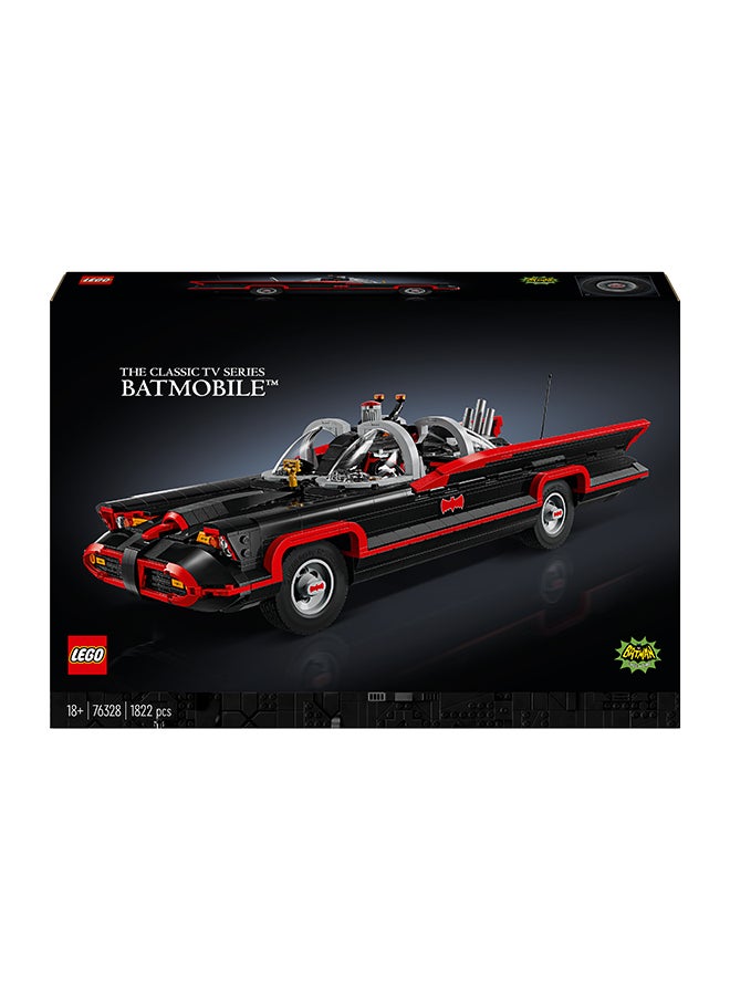 LEGO - DC باتمان: مجموعة سيارة باتموبيل الكلاسيكية من سلسلة التلفزيون، طقم نموذج قابل للجمع للبالغين للبناء مستوحى من مركبة عرض التلفزيون عام 1966، هدية إبداعية للأبطال الخارقين للرجال والنساء 76328 - Image 1
