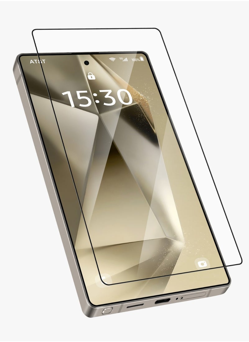 LEVELO S25 Ultra Screen Protector / 2.5D Silk Print High Silicon Aluminum Glass AR / Oleophobic and Hydrophobic Coating / Instant Fingerprint Unlock / Air Bubble Prevention / Super Smooth & Responsive Coating Finish - Clear  - Image 1