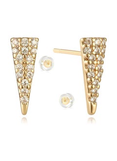 Mevecco Women Earrings Gold Stud 14K Gold Filled Small Simple Handmade Hypoallergenic Everyday Jewelry  - Image 1