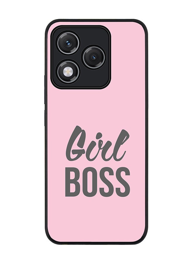 غطاء Honor 400 Lite، حماية كاميرا نحيفة، غطاء هاتف مضاد للصدمات - فتاة رئيسة (وردي)