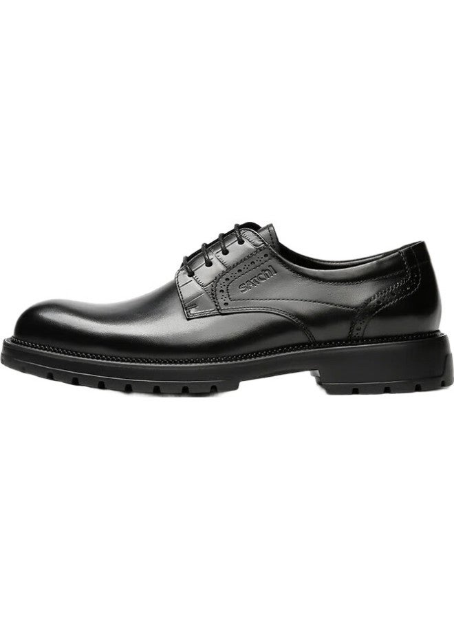 Satchi Men'S Shoes, Thick-Soled Men'S Leather Shoes, Height-Increasing Shoes, Men'S Business Formal Shoes, 402262191Z, Black, Size 40 - Image 2