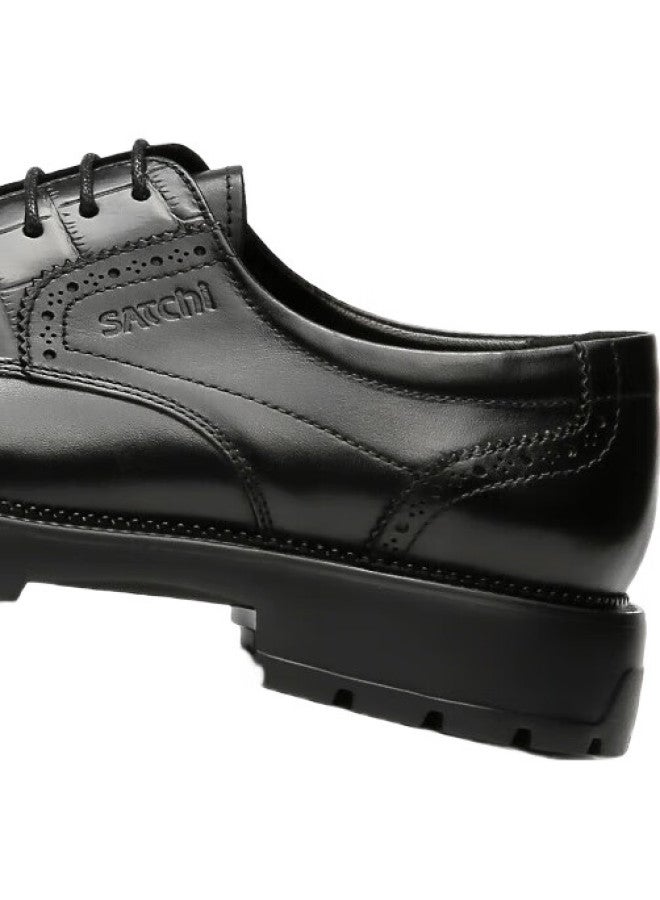 Satchi Men'S Shoes, Thick-Soled Men'S Leather Shoes, Height-Increasing Shoes, Men'S Business Formal Shoes, 402262191Z, Black, Size 40 - Image 3