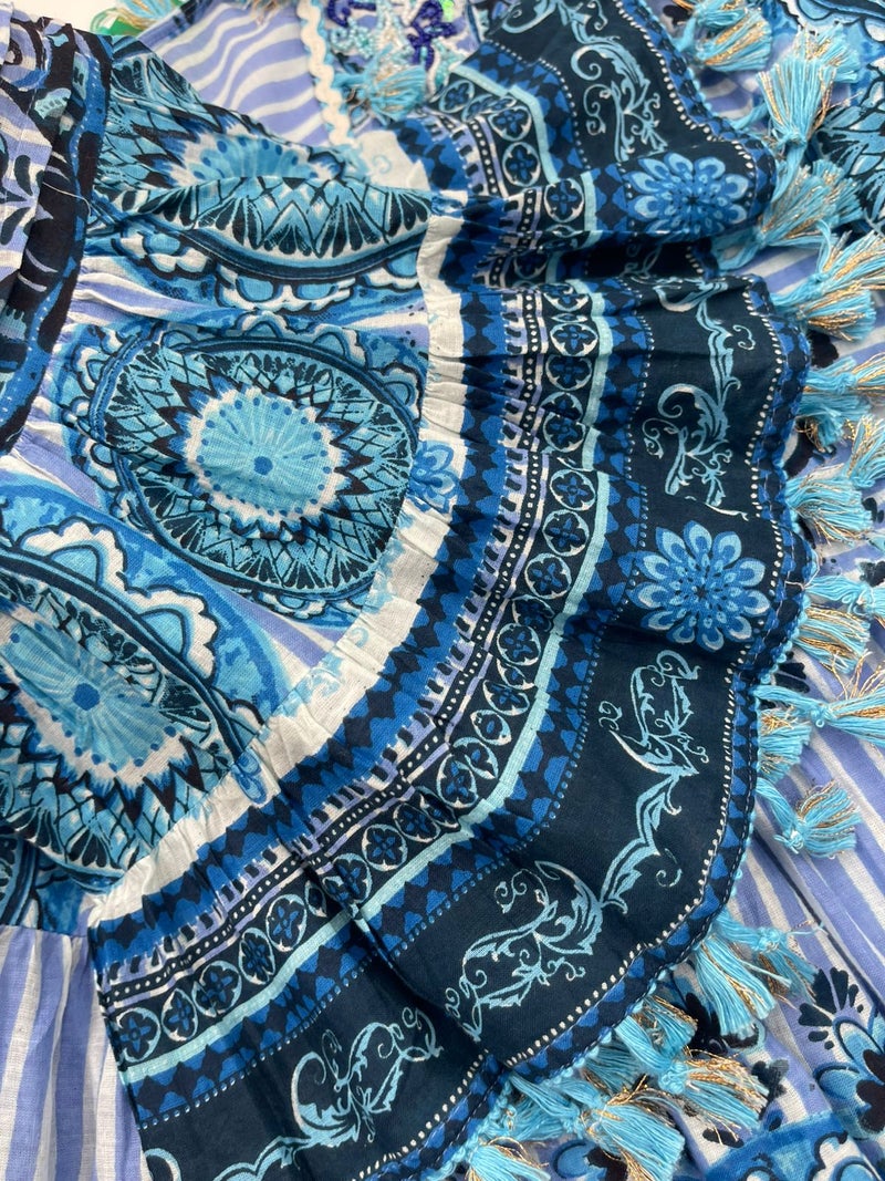 Antica Sartoria Blue  Boho Dress - Image 3
