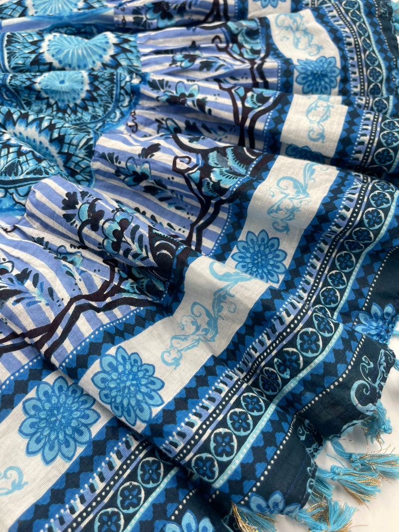 Antica Sartoria Blue  Boho Dress - Image 4