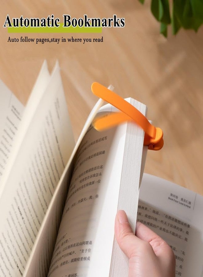 Baeleega 3pcs Silicone Automatic Bookmark, Book Marks for Reading, Cute Unique Book Markers, Smart Bookmarks Clip Book Page Holder for Women, Men, Kids, Book Lovers, Stay in Place and Follow as You Read - Image 2