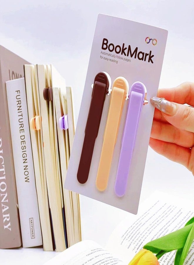 Baeleega 3pcs Silicone Automatic Bookmark, Book Marks for Reading, Cute Unique Book Markers, Smart Bookmarks Clip Book Page Holder for Women, Men, Kids, Book Lovers, Stay in Place and Follow as You Read - Image 5