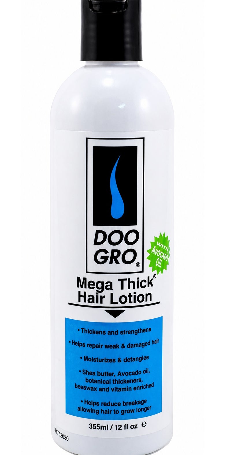 DOO GRO Mega Thick Hair Lotion with Avocado Oil 355ml | Hair Thickening & Strengthening Leave-In Lotion for Weak, Damaged & Dry Hair - Image 1