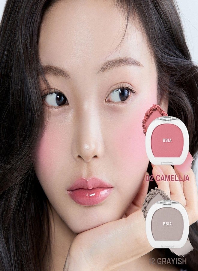 BBI@ BBIA BBIA Last Blush NEW 15 Colors - Cheek Blush Shaping Shading Contour & Highlight Long-Lasting Matte Finish Natural Shades Buildable & Blendable Daily Korean Face Makeup (01 FORGET ME NOT, Pack of 1) - Image 4