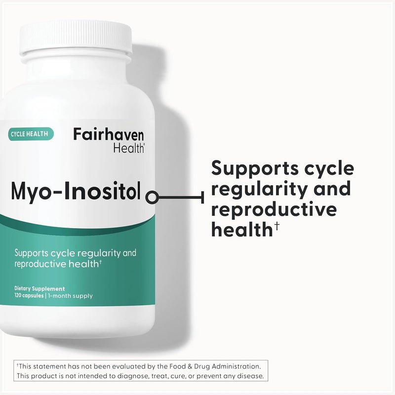Fairhaven Health MyoInositol Supplement for Women and Men  Vitamin B8 2000mg  Vegan Inositol Powder Capsules  Gluten Dairy and Soy Free  120 Inositol Capsules - Image 2