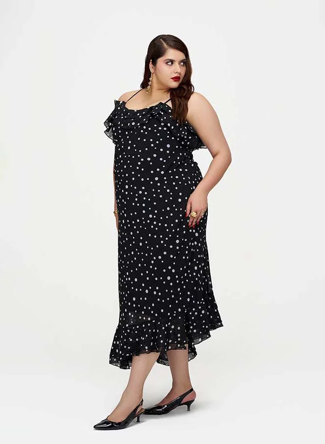 Virgio VIRGIO Georgette Maxi Ruffle Dress