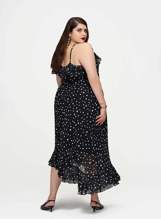 Virgio VIRGIO Georgette Maxi Ruffle Dress