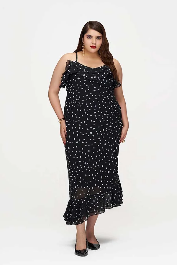 Virgio VIRGIO Georgette Maxi Ruffle Dress