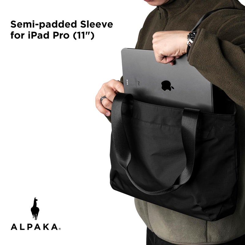 ALPAKA حقيبة توت ALPAKA Elements 9L - حقيبة توت صغيرة للتنقل والمدرسة، تناسب لابتوب/iPad Pro بحجم 11 بوصة، قابلة للطي، مقاومة للماء، إغلاق مغناطيسي، جيب زجاجة، حقائب لابتوب للرجال والنساء - Image 2
