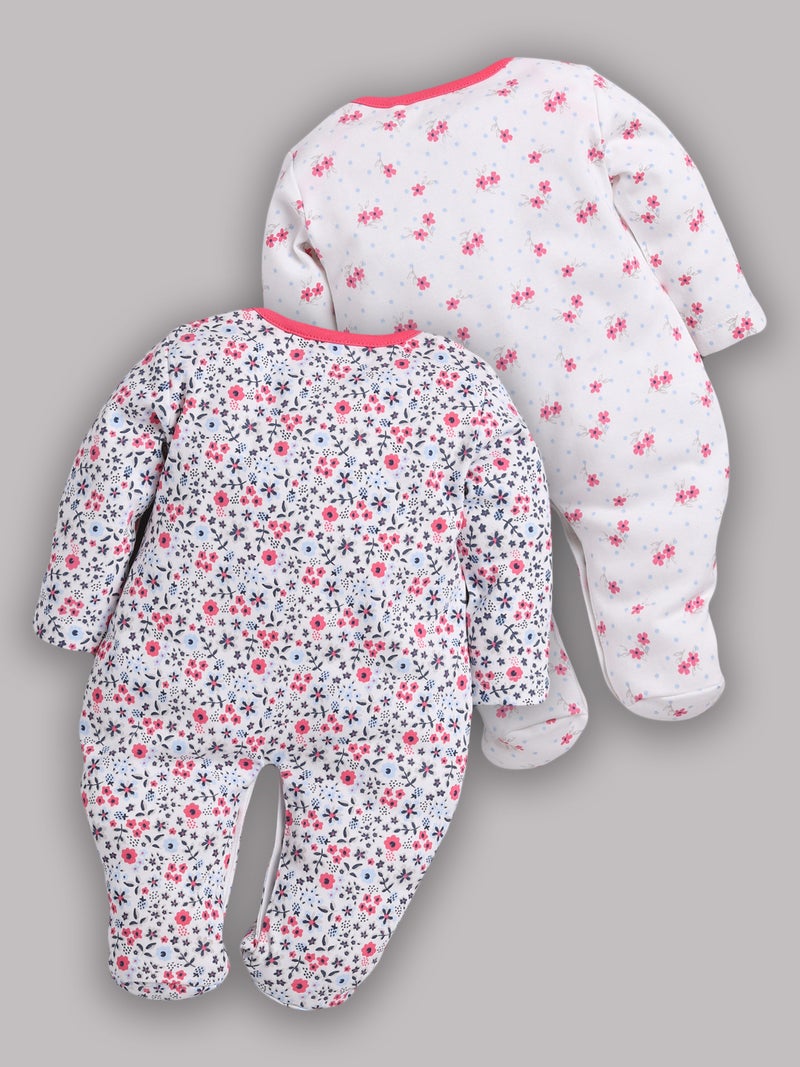Baby Go Baby Romper 100% Cotton Rompers for New Born Baby|Sleepsuits for Baby Boys & Girls |Onesies| Infant Clothes|FUSHIA| 0-3M| 3-6M| 6-9M| Pack of 2 - Image 2