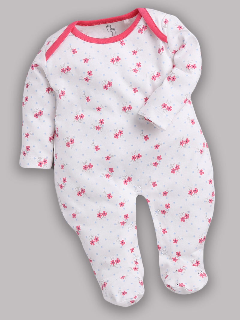 Baby Go Baby Romper 100% Cotton Rompers for New Born Baby|Sleepsuits for Baby Boys & Girls |Onesies| Infant Clothes|FUSHIA| 0-3M| 3-6M| 6-9M| Pack of 2 - Image 3