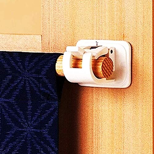 Tagve Self Adhesive Curtain Rod Holder, Fixing Rod Holder, Curtain Rod Holder, Towel Bar Hooks for Bathroom, Kitchen and Hotel (6) - Image 4