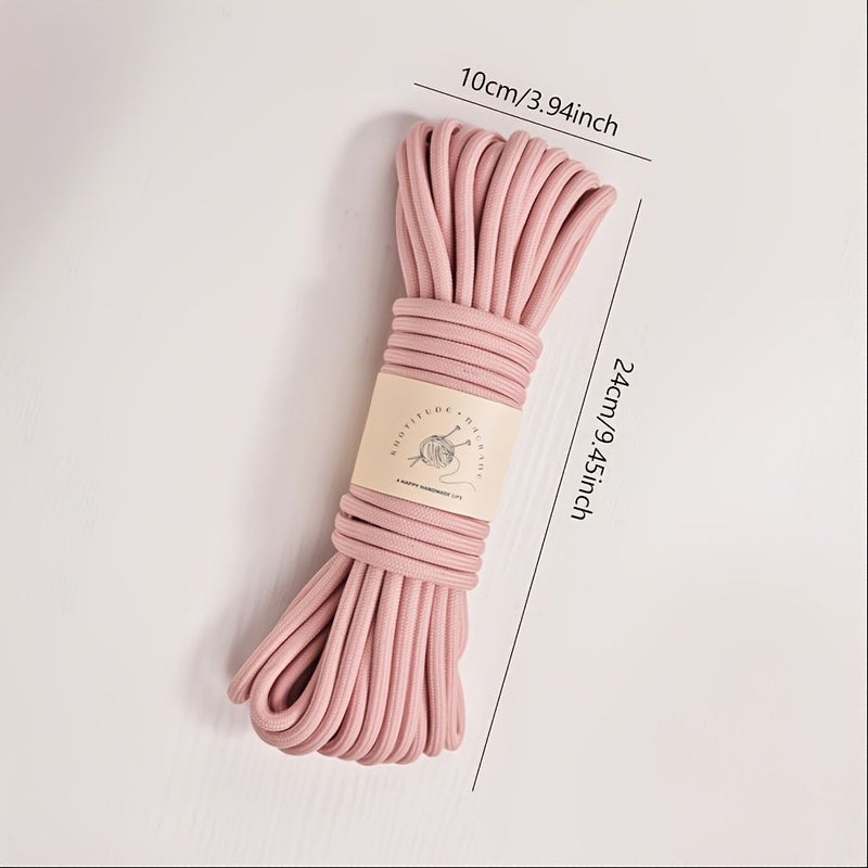 20 Fuchsia Polyester Round Braided Rope 393.7 Inch Per Roll DIY Pet Leash Outdoor - Image 3